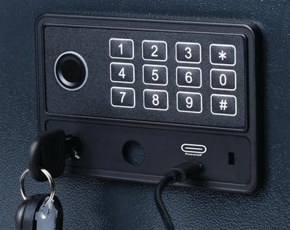 Pavo High Security Smart Steel Key Cabinet 50 Key Capacity Dark Grey DF70401