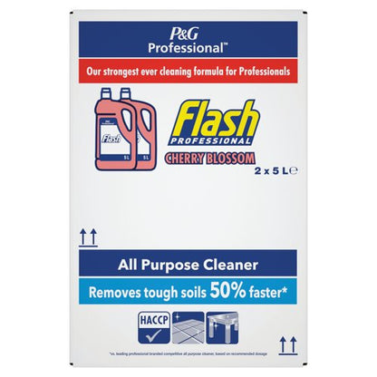 Flash Professional All Purpose Cleaner Liquid Cherry Blossom 5 Litres (Pack of 2) C008645