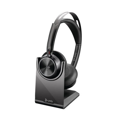 Poly Voyager Focus 2 MS Teams Certified USB-C-C Headset +USB-C/A Adapter +Charging Stand 9T9J6AA#AC3