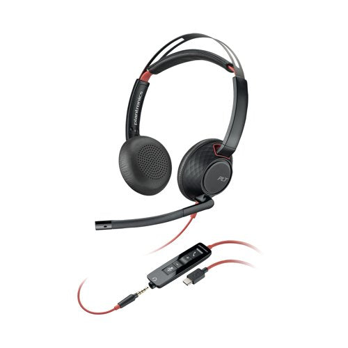 Poly Blackwire 5220 Stereo USB-C/A +3.5mm Headset Bulk 8X231A6