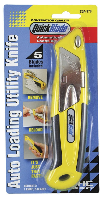 Quick Blade "Auto Loading" Utility Safety Knife Including 5 Free Blades