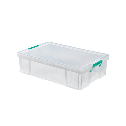 Storestack 37 Litre Storage Box W680Xd440Xh170mm Clear RB75899