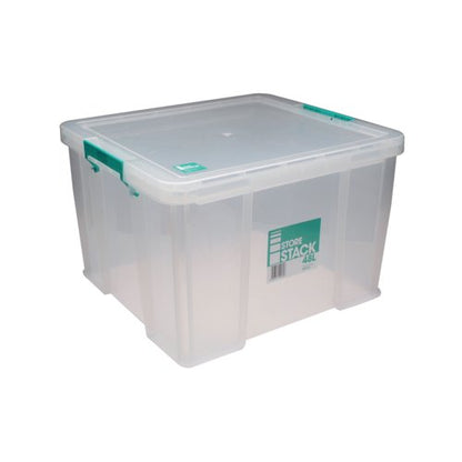 Storestack 48 Litre Storage Box W490Xd440Xh320Mm Clear RB90125