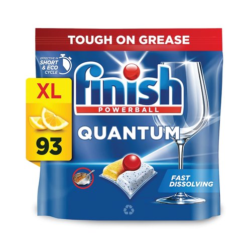 Finish Quantum AIO Dishwasher Tablets Lemon Sparkle (Pack of 93) 3312015