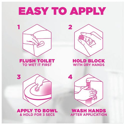 Harpic Hygienic Fresh Sticker Adhesive Toilet Block Floral x4 Tabs (Pack of 6) 3275290