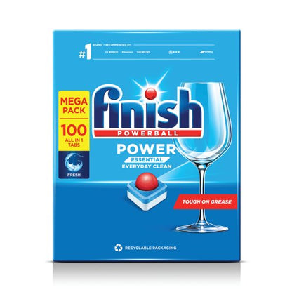 Finish Power Essential Dishwasher Tablets x100 (Pack of 4) 3333585CASE