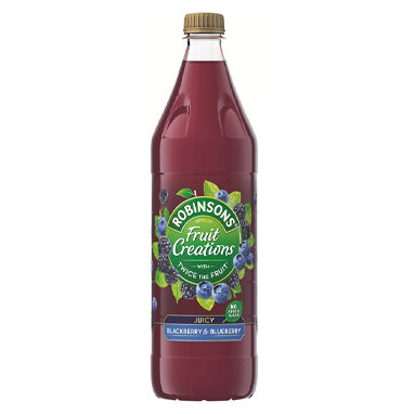 Robinsons Fruit Creations Blackberry & Blueberry Squash No Added Sugar ,1 Litre