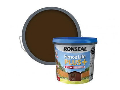 Ronseal Fence Life Plus+ Country Oak 5 Litre.
