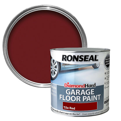 Ronseal Dhgfptr5L Diamond Hard Garage Floor Paint Tile Red 5 Litre