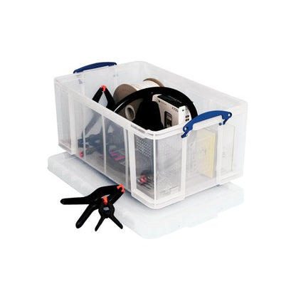 Really Useful 64 Litre Plastic Storage Box 710x440x310mm Clear 64C