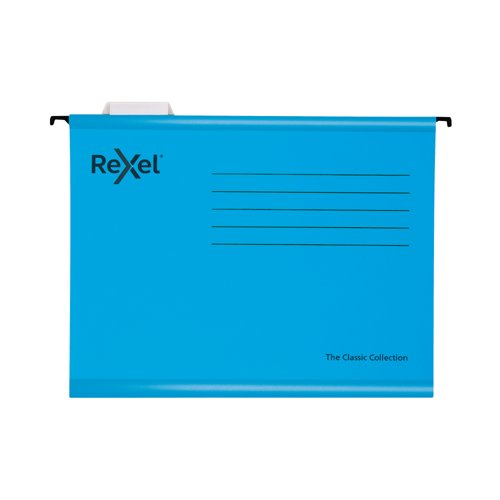 Rexel Classic Suspension Files Foolscap Blue (25 Pack) 2115590