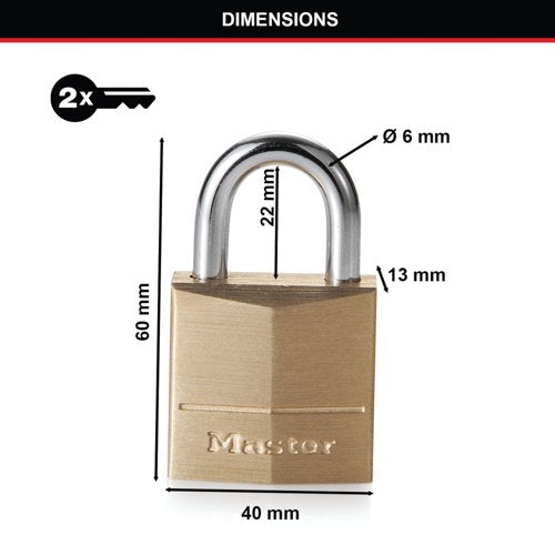 Master Lock 40Mm Brass Padlock 140EURD