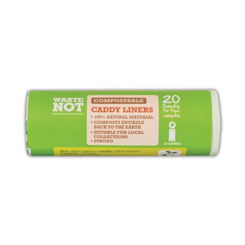 Waste Not Compostable Caddy Liner Bag 20 per Roll (6 Pack) 10629