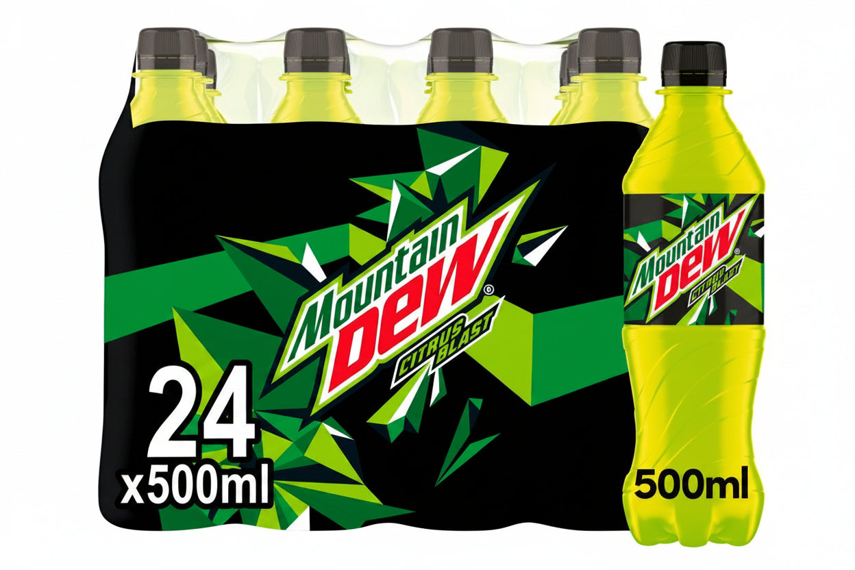 Mountain Dew Citrus Blast Soft Drink 24 x 500ml Bottles