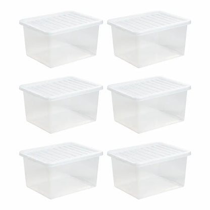 Wham Crystal Clear Plastic Storage Box 37 Litre