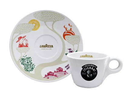 New Lavazza Tierra Cappuccino Coffee Cup & Saucer 6oz/170ml | 4 Set Pack