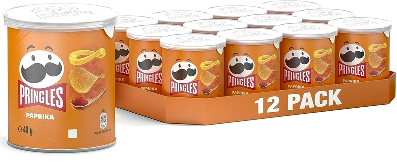 Pringles Paprika Crisps 40g x 12 per case