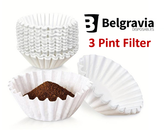 Belgravia White 3 Pint Pour & Serve Coffee Machine Filter Papers Bravilor (500s)
