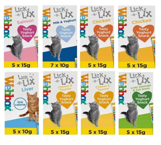 Webbox Lick e Lix 5pcs (5x15g) (Bulk Deal Case of 17) Variety Assorted Pack