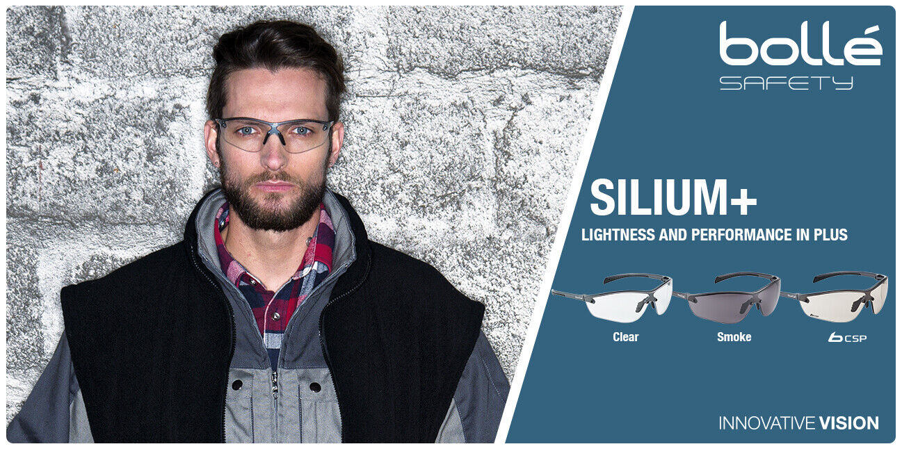 Bolle Silium & Silium Plus Safety Glasses Anti-Fog & Scrath Resistant {4 Styles}