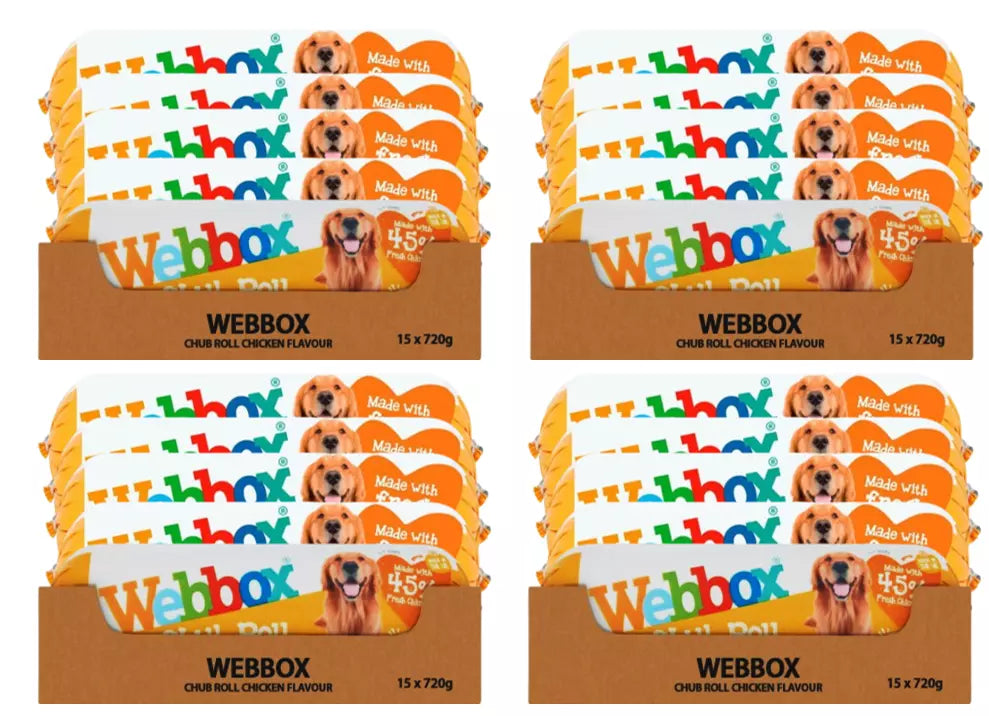 Webbox Dog Food Chub Roll Chicken 15 x 720g