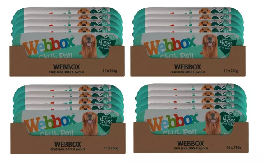 Webbox Dog Food Chub Roll Duck 15 x 720g
