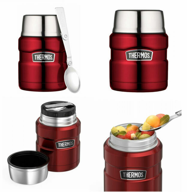 Thermos Stainless Steel King Food Flask 470Ml Classic Red Finish