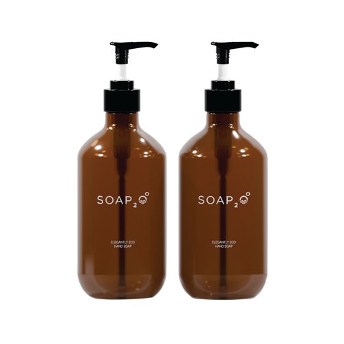 Soap2o Hair+Body Gel Empty Plastic Bottle 500ml S2OHB500G