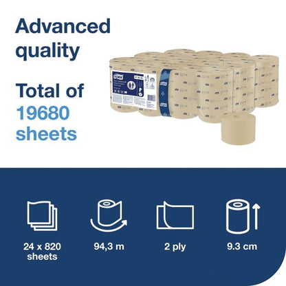 Tork OptiServe Coreless Toilet Paper Roll Natural Pack of 24 472640