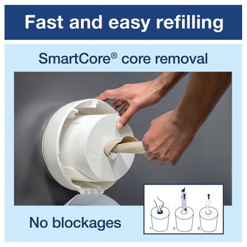 Tork SmartOne Toilet Roll 2-Ply White 1150 Sheets (Pack of 6) 472242