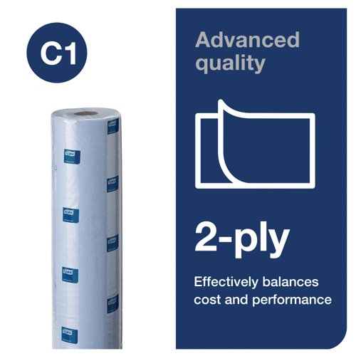 Tork C1 Couch Roll 2-Ply 54m Blue (Pack of 9) 152250