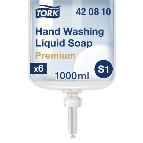 Tork Hand Washing Liquid Soap 1 Litre (6 Pack) 420810