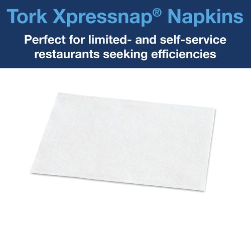 Tork Xpressnap 2-Ply Napkins 2 Fold White (Pack of 1000) 15850