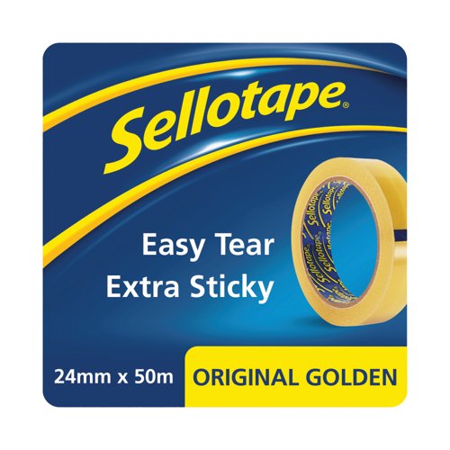 Sellotape Original Golden Tape 24mmx50m CDU (Pack of 24) 2928291