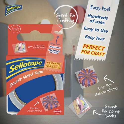 Sellotape Double Sided Tape 25mmx33m (6 Pack) 1447052
