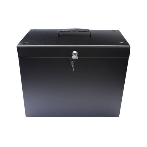 Cathedral Metal File Box Home Office A4 Black A4BK