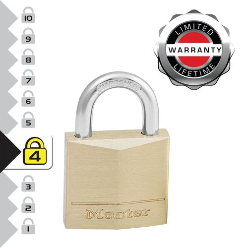 Master Lock 30mm Brass Padlock with 2 Keys (Pack of 2) 130EURT
