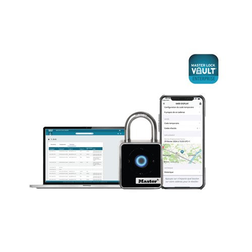 Master Lock Indoor Bluetooth Padlock Black 4400EUREC