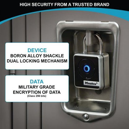 Master Lock Indoor Bluetooth Padlock Black 4400EUREC