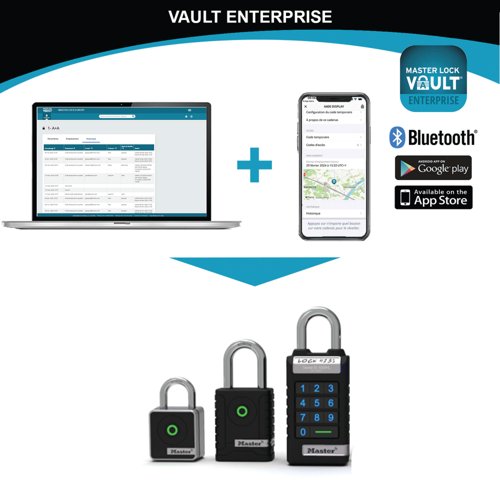 Master Lock Outdoor Bluetooth Padlock Black 4401EURLHEC