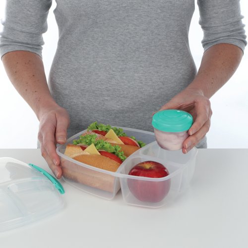 Sistema 3 Split Lunch Box with Yoghurt Pot 2L 20920
