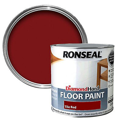 Ronseal Dhfptr25L 2.5L Diamond Hard Floor Paint - Tile Red