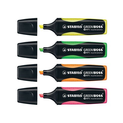 Stabilo Green Boss Highlighter Assorted (Pack of 4) 6070/4