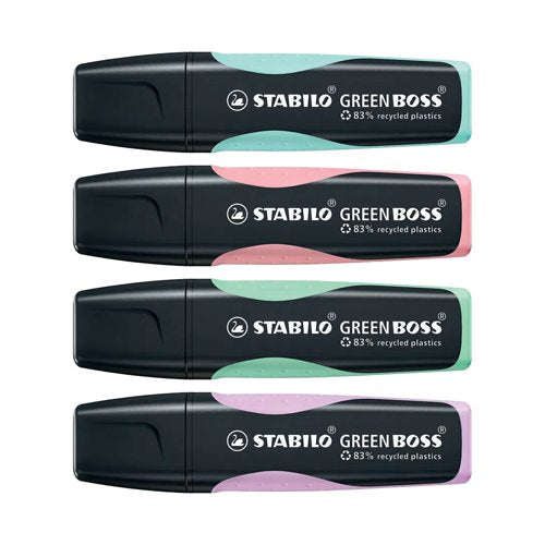 Stabilo Green Boss Highlighter Assorted Pastel (Pack of 4) 1523155