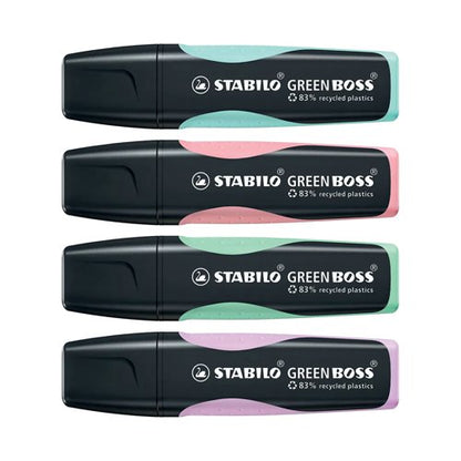 Stabilo Green Boss Highlighter Assorted Pastel (Pack of 4) 1523155