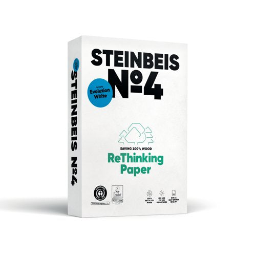 Steinbeis No.4 Recycled Paper Brilliant White A4 80g (Pack of 2500) K1701201080A