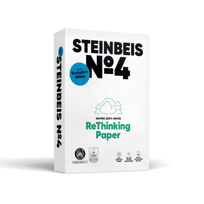 Steinbeis No.4 Recycled Paper Brilliant White A4 80g (Pack of 2500) K1701201080A