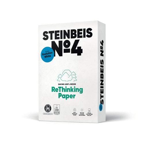 Steinbeis No.4 Recycled Paper Brilliant White A4 80g (Pack of 2500) K1701201080A