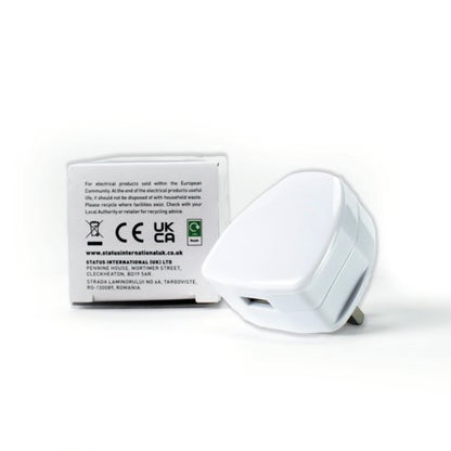 Power Adapter Plug USB Type A 5V DC 2.1 Amp S1USBPLUG1PK4