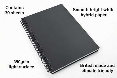 Silvine Artgecko Hardback Sketchbook Freestyle 250gsm 30 Sheets A4 GEC901